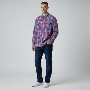 Vintage Branded Lion Mens Flannel Shirt Jacket Size XL (Long)